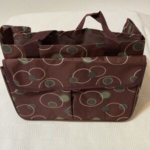 NWOT SET OF TWO BROWN VINYL CARRY TOTE BAG